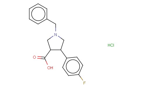 1-BENZYL-4-(4-FLUORO-PHENYL)-PYRROLIDINE-3-CARBOXYLIC ACID HYDROCHLORIDE